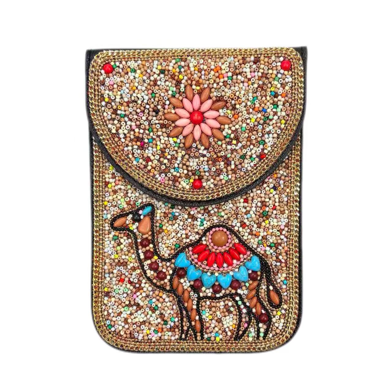 Women X Bags - Desert Camel Handmade Beaded Camel phone