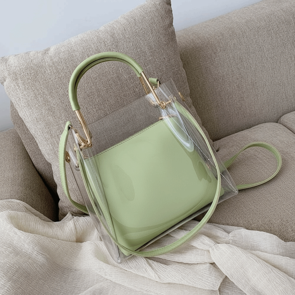 Jelly Bag Clear Pvc - Candy Color Composite Clear Bag 2pcs
