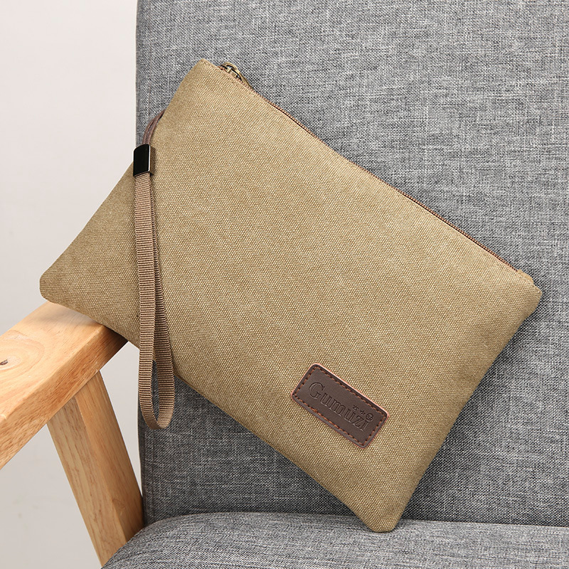 Zipper Wristlet Bag Canvas Sof - Flap Bag Envelope avis et prix