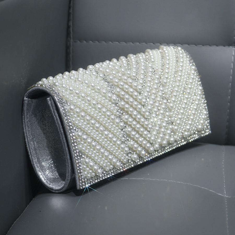 Glitter Ladies Clutch Bag Bead - Flap Bag Envelope avis et prix