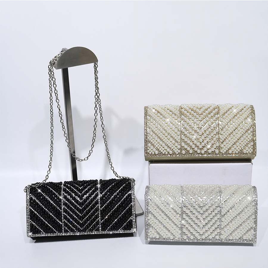 Glitter Ladies Clutch Bag Bead - Flap Bag Envelope avis et prix