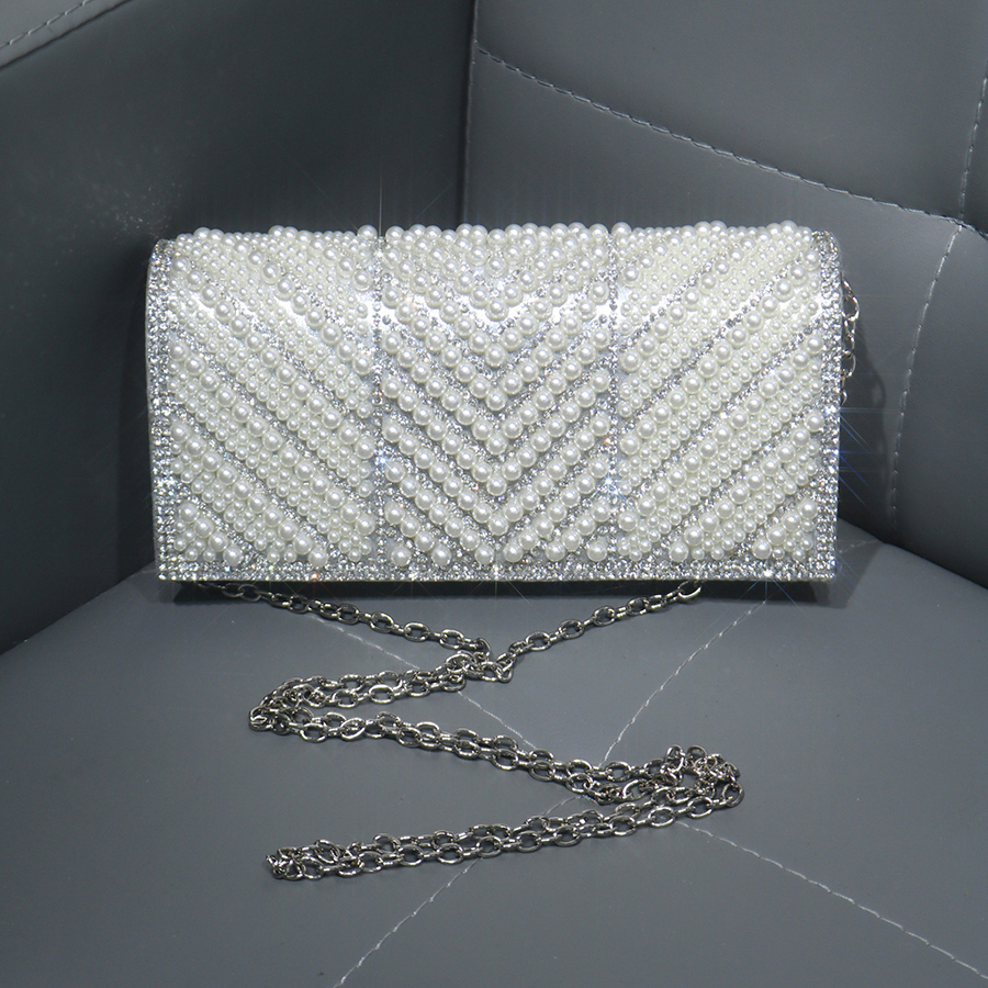 Glitter Ladies Clutch Bag Bead - Flap Bag Envelope avis et prix