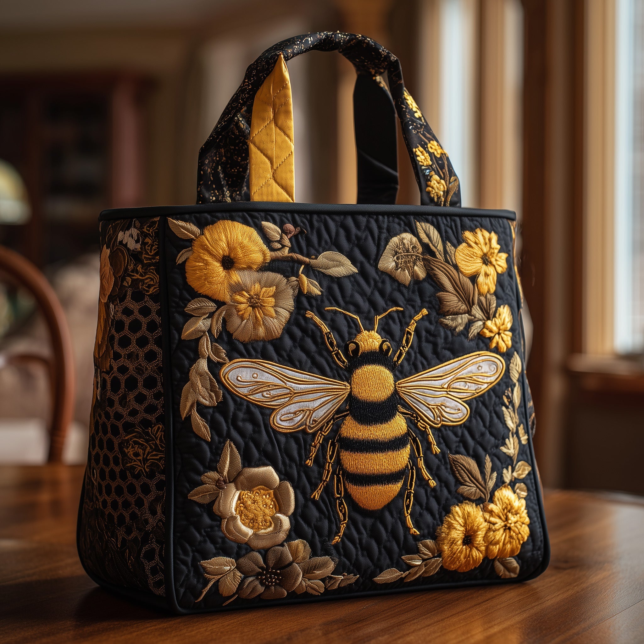 Luxury Black Gold Bee Quilted  - Women'S Work Bags Designer avis et prix