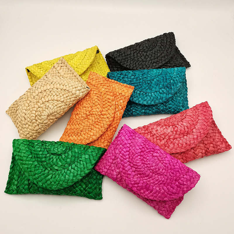 Women Fashion Straw Clutch Bag - Flap Bag Envelope avis et prix