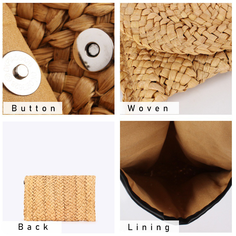 Women Fashion Straw Clutch Bag - Flap Bag Envelope avis et prix