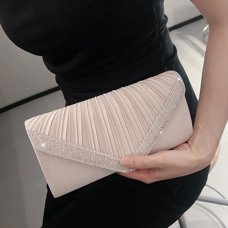 Fashion Satin pleated clutch p - Flap Bag Envelope avis et prix