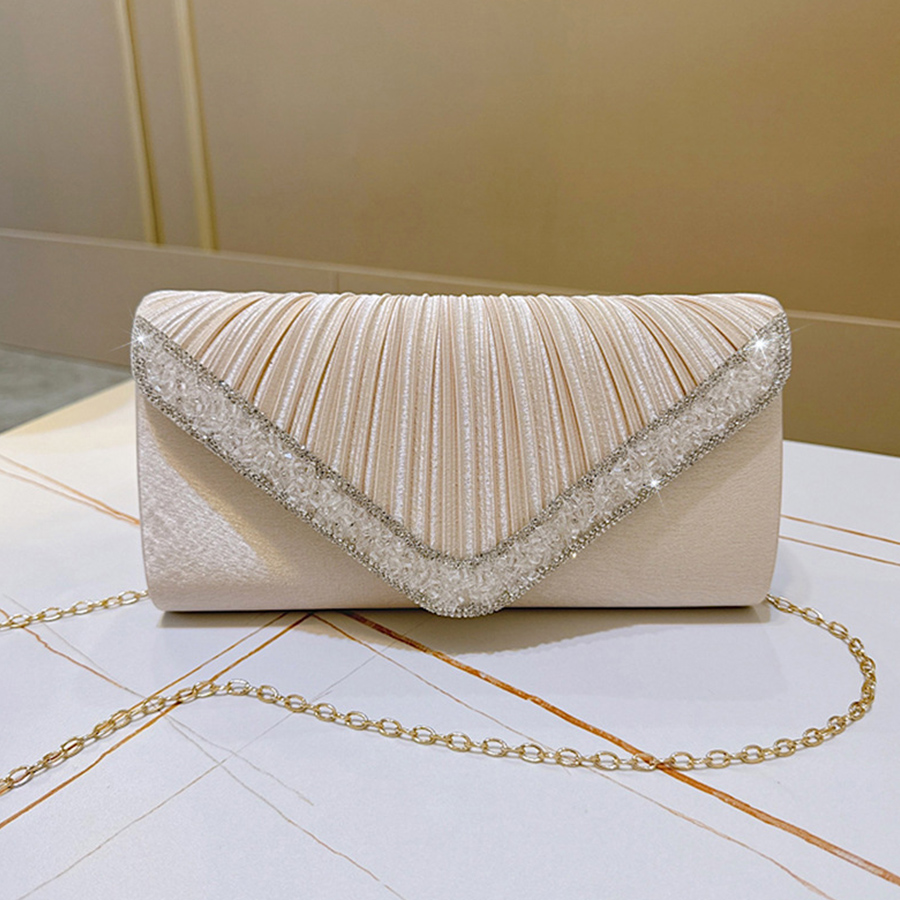 Fashion Satin pleated clutch p - Flap Bag Envelope avis et prix