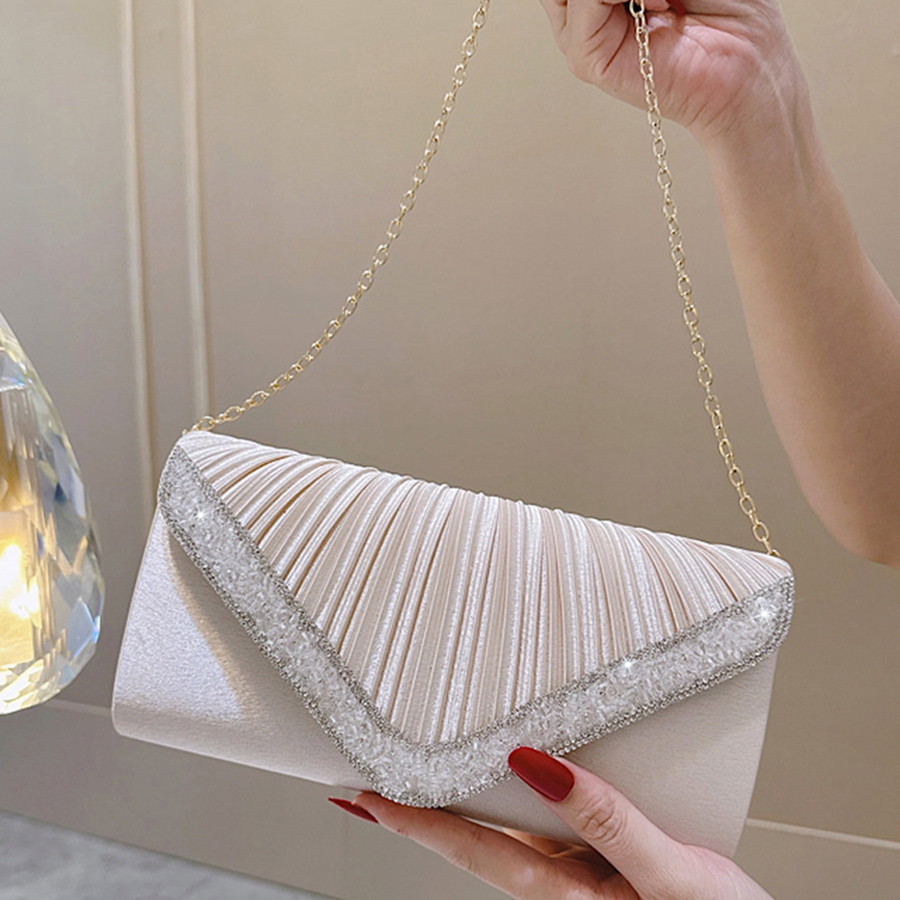 Fashion Satin pleated clutch p - Flap Bag Envelope avis et prix