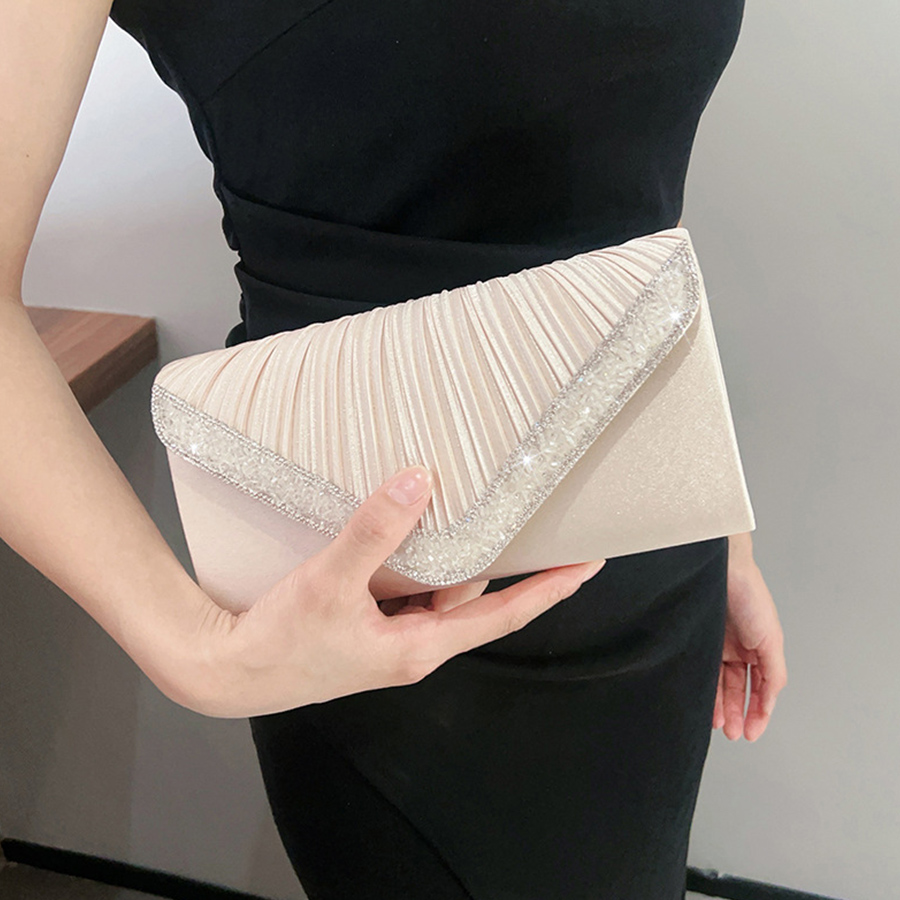 Fashion Satin pleated clutch p - Flap Bag Envelope avis et prix
