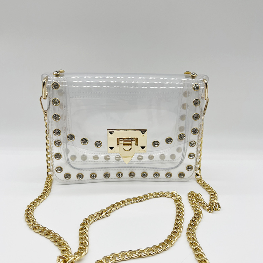 Women's New Flip Small Handbag - Jelly Bag Clear Pvc avis et prix
