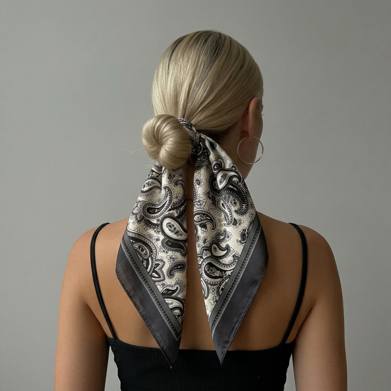 Luxury Satin Square Scarf Pais - Women'S Retro Bags avis et prix
