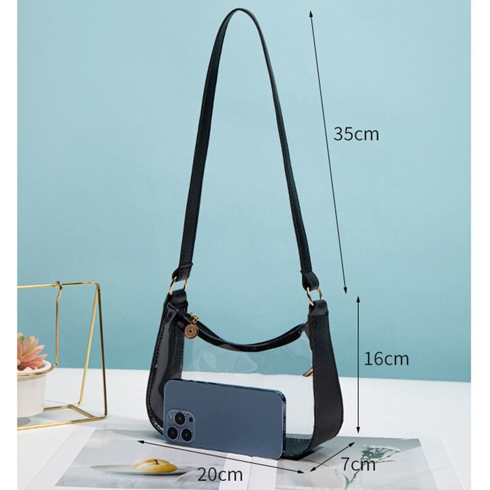 PVC Small Zipper Underarm Purs - Jelly Bag Clear Pvc avis et prix