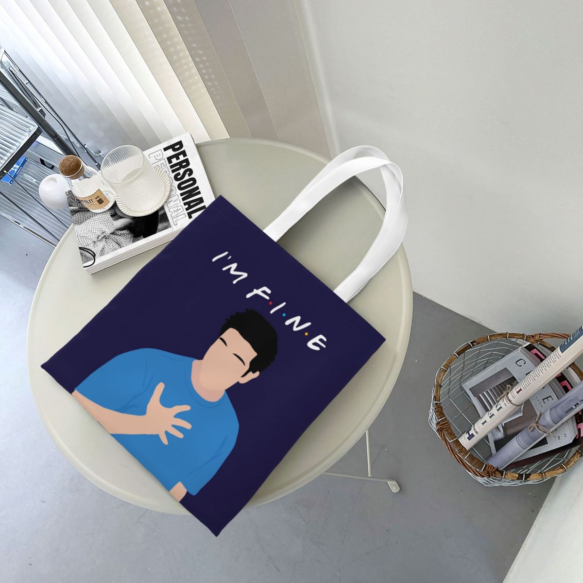 I'm Fine Canvas Tote Bag Eco-F - Women Bags Ross avis et prix