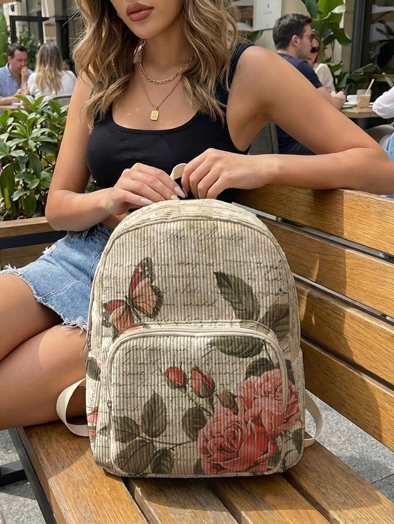 Vintage Roses & Butterfly Prin - Women'S Retro Bags avis et prix