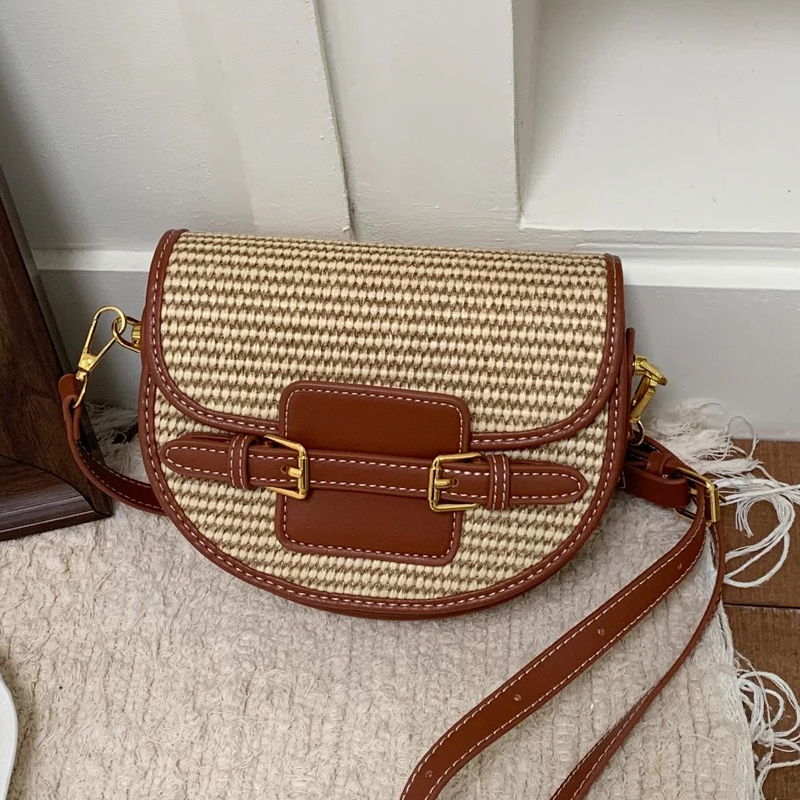 England Style Mini Straw Saddl - Women Bags Luxury avis et prix