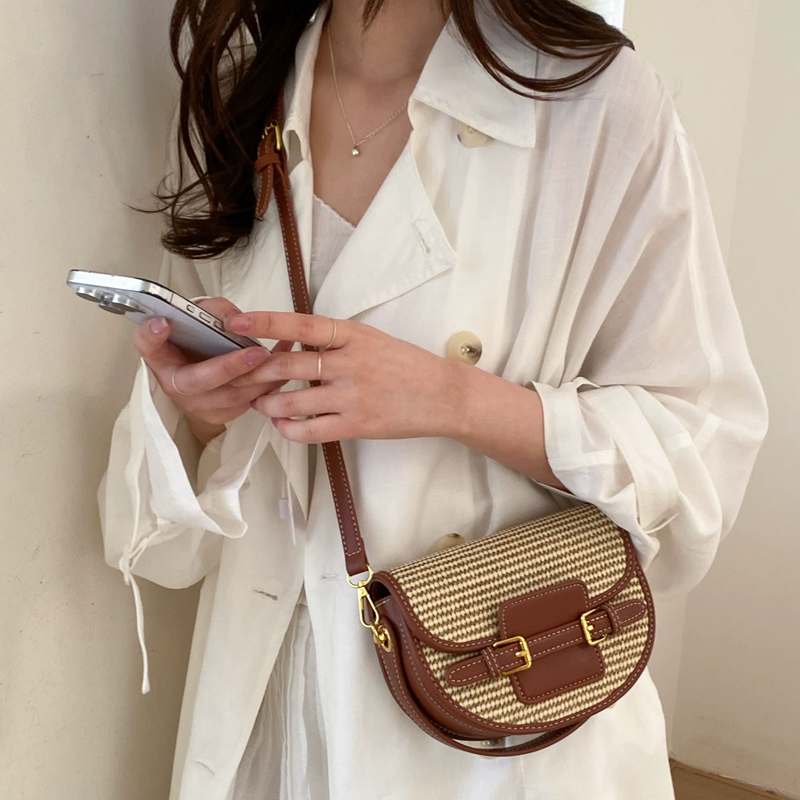 England Style Mini Straw Saddl - Women Bags Luxury avis et prix
