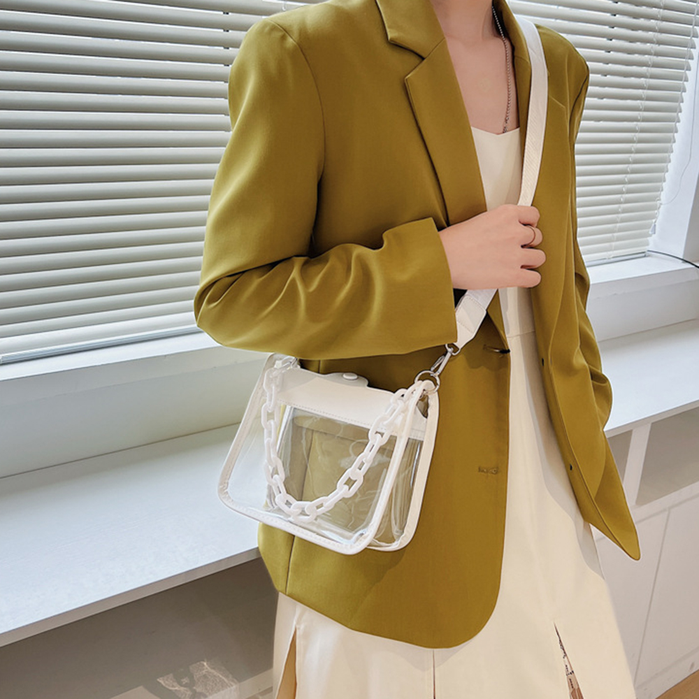 Fashion Ladies Jelly Solid Col - Jelly Bag Clear Pvc avis et prix