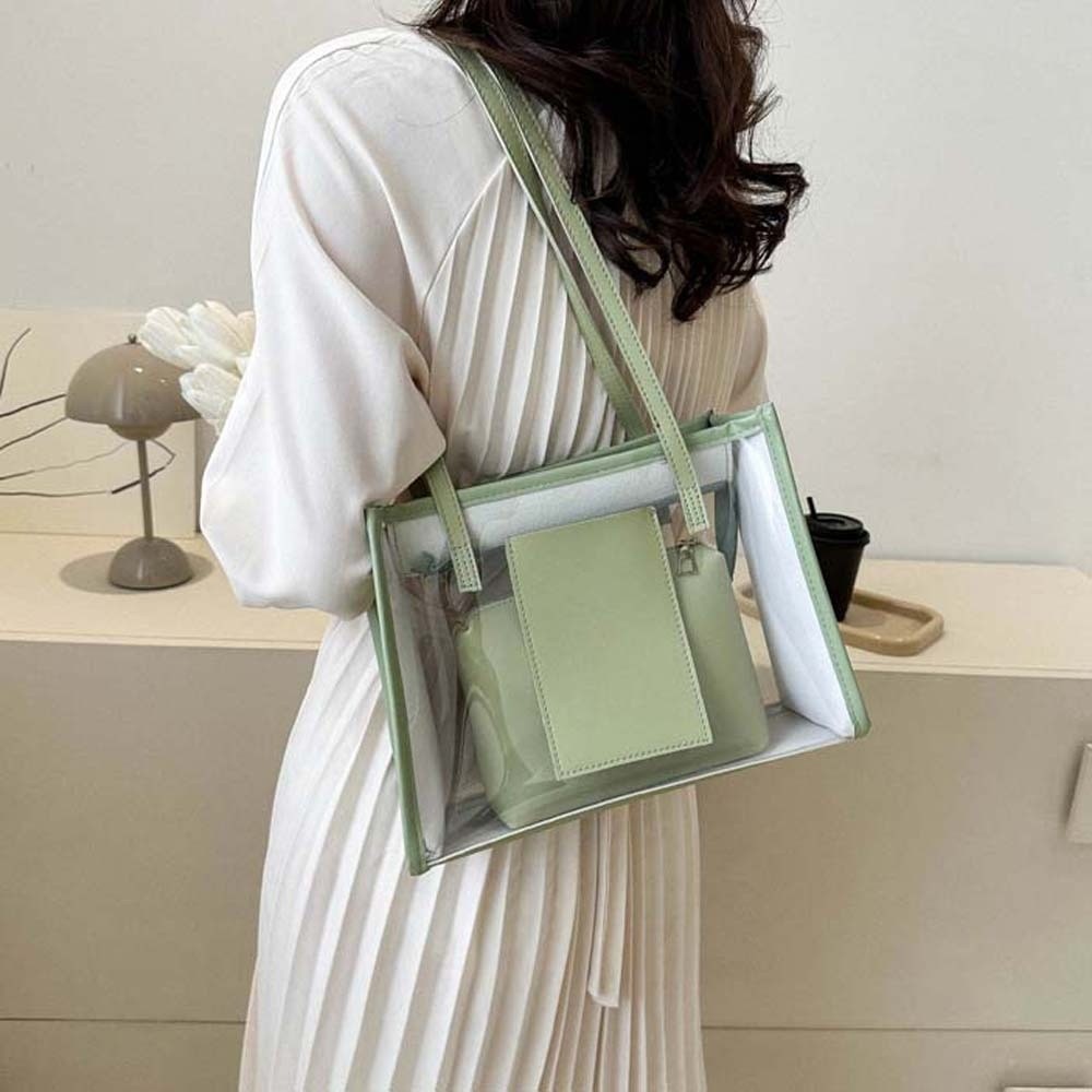 2pcs/set Elegant Transparent J - Jelly Bag Clear Pvc avis et prix