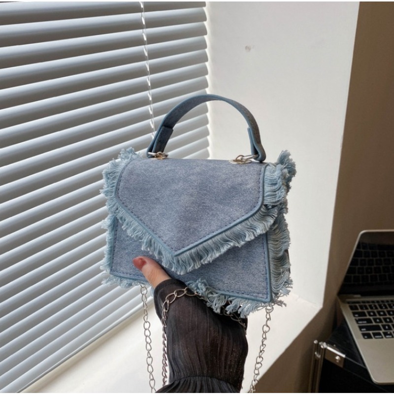Fashion Envelope Frayed Edge T - Flap Bag Envelope avis et prix