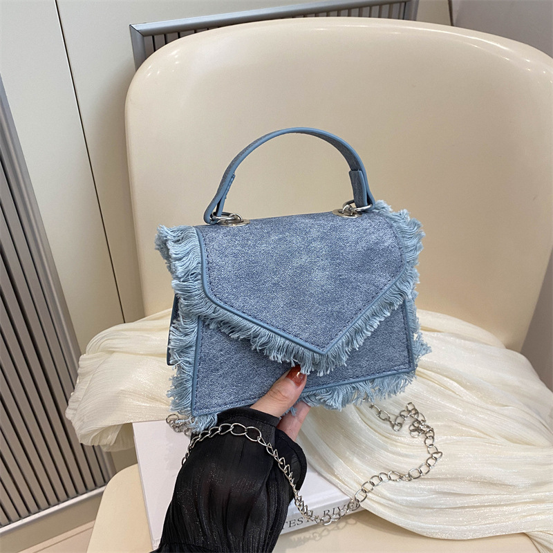 Fashion Envelope Frayed Edge T - Flap Bag Envelope avis et prix
