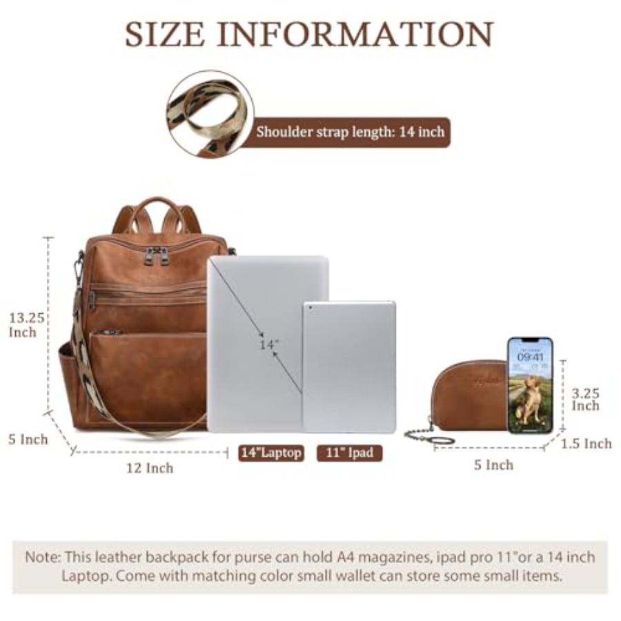 Leather Backpack Purse for Wom - Women'S Work Bags Designer avis et prix